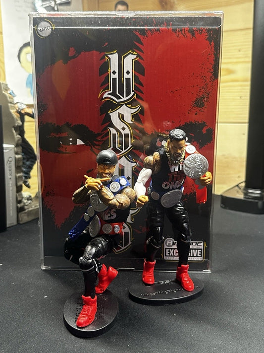 WWE Ultimate Edition Jimmy Jey Uso Usos 2-pack Ringside Exclusive damaged box