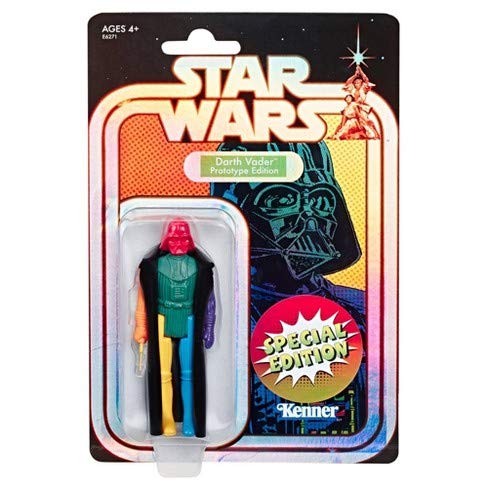 Darth Vader Prototype Figure Retro Star Wars 3.75 Multi-Colored with Lightsaber