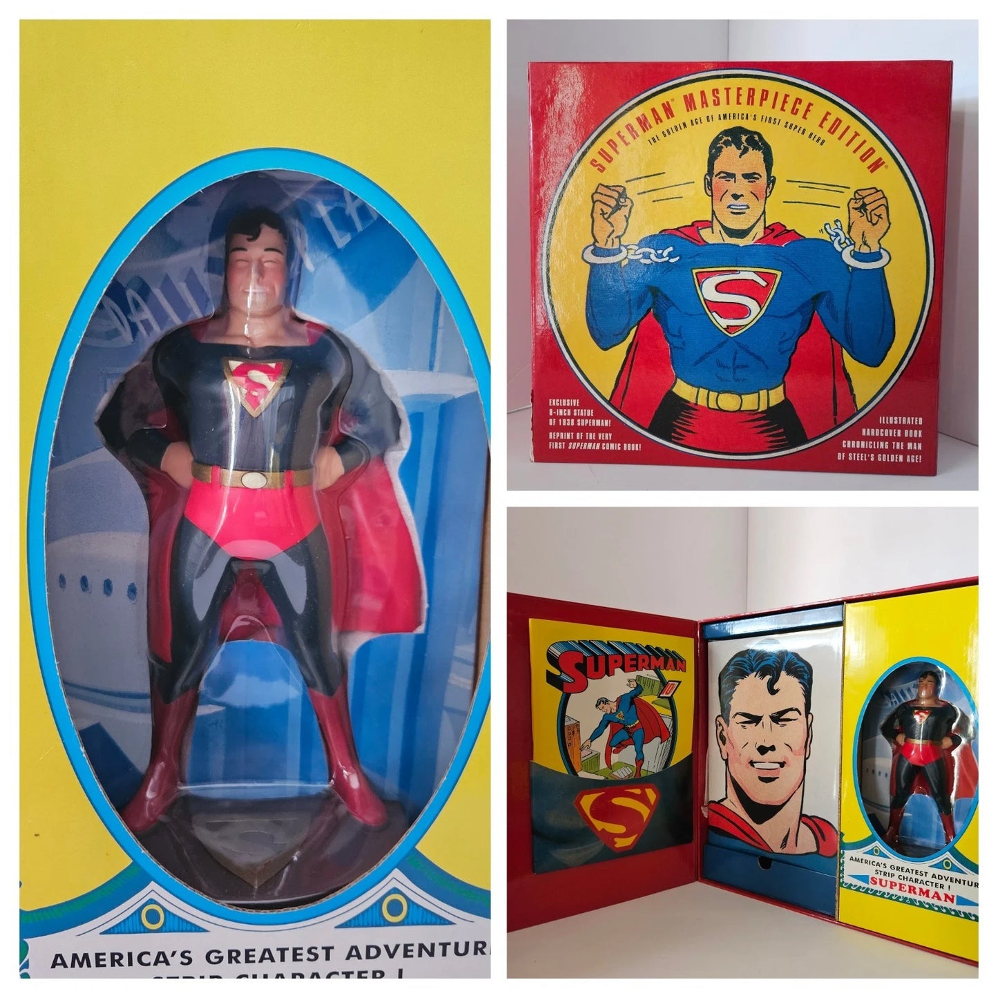 SUPERMAN Masterpiece Edition Figure Reprint 1st Comic Illustrated Hardcover Book