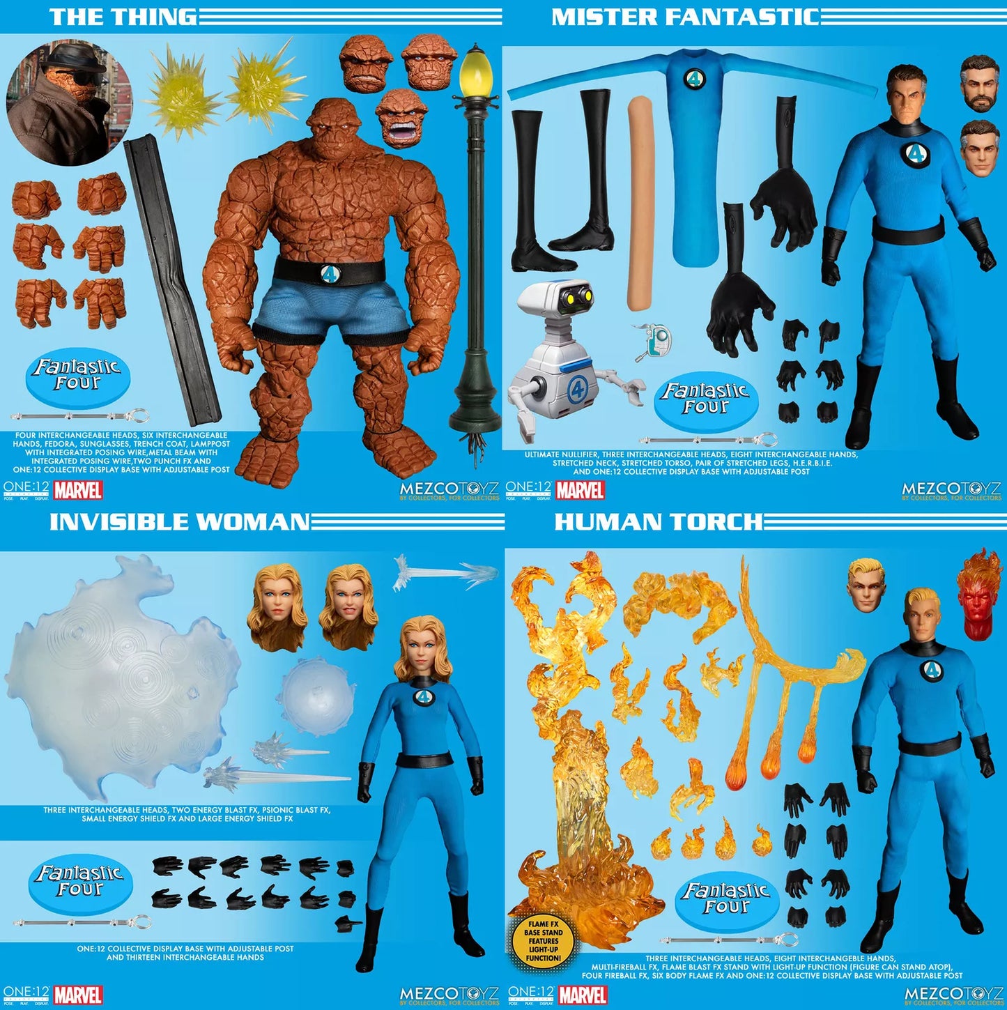 Mezco One 12 Collective Fantastic Four – Deluxe Steel Boxed Set