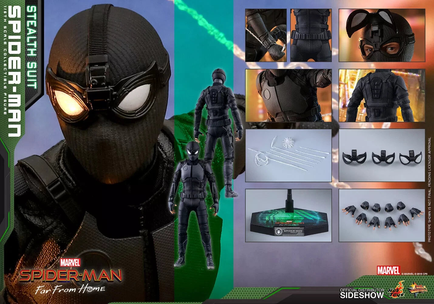 Hot Toys MMS540 Spider-Man Far From Home Stealth Suit Ver 1/6 Action Figure