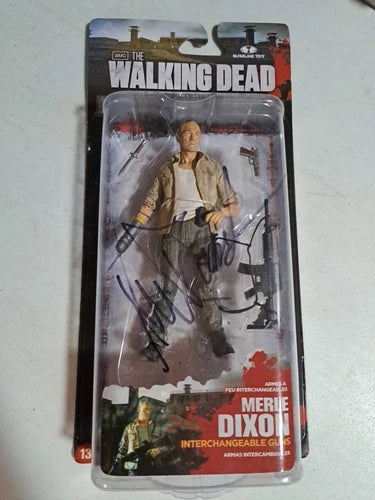 AMC The Walking Dead Tv Series 3: MERLE DIXON 5" McFarlane Figure (2013) Signed Michael Rooker