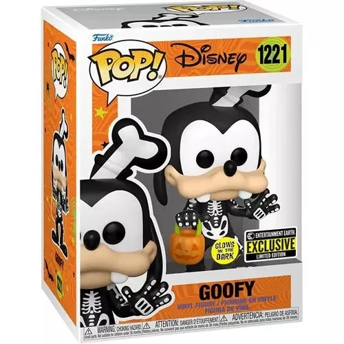 Disney Skeleton Goofy Entertainment Earth Exclusive GITD Funko Pop