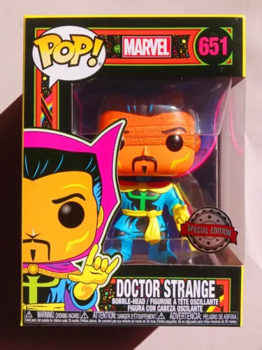 Funko Pop! Marvel Black Light Doctor Strange #651 Special Edition Sticker
