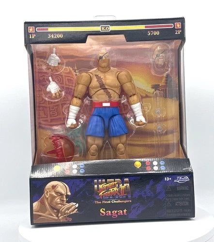 Jada Toys Street Fighter II 7" Sagat Deluxe 1:12 Scale Action Figure
