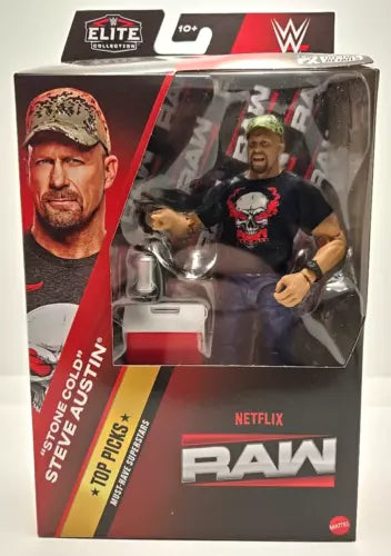 Mattel WWE Elite - Netflix Raw Box - Stone Cold Steve Austin - Wrestling Action Figure
