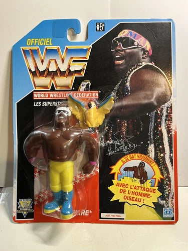 New RARE WWF WWE Koko B. Ware Wrestling Figure Hasbro Blue Card 1991 Series 3