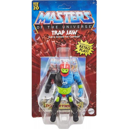 Trap jaw - mint action figure ram man with accessories from the vintage animated serie Masters of the universe (MOTU) - Mattel