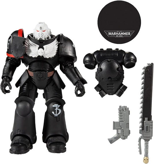 McFarlane -Warhammer 4000 7 Inch Action Figure Exclusive - Raven Guard Veteran Sergeant Black