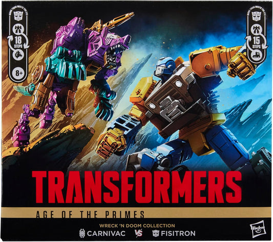 Transformers Age of the Primes Wreck ‘n Doom Collection Fisitron and Carnivac